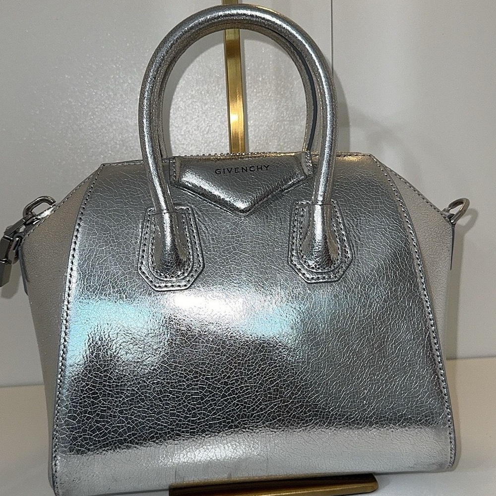 Givenchy Metallic Silver Satchel